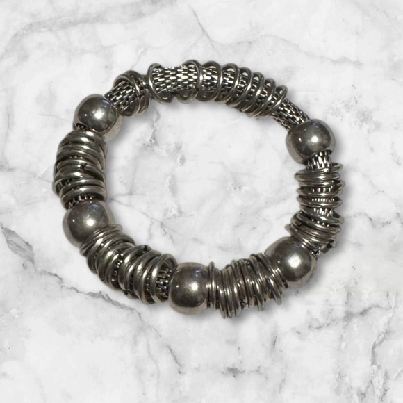 💟💎Vintage Chunky Metal Stretch Bracelet - Picture 4 of 12